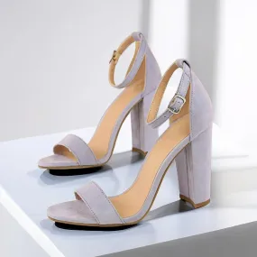 Women's High Chunky Heel Buckle Ankle Strap Sandals Chunky Block High Heel Sexy Dress Formal Party Sandal