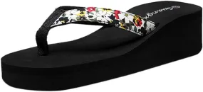 Womens Orthopedic Sandals with Arch Support Wide Width Clip Toe Flip Flops Dressy Wedge Platform Summer Beach Shoes