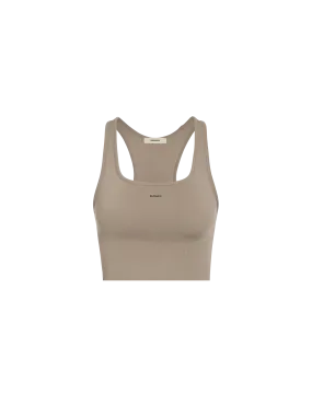 Women's Plant-Stretch Compressive Sports Bra—taupe