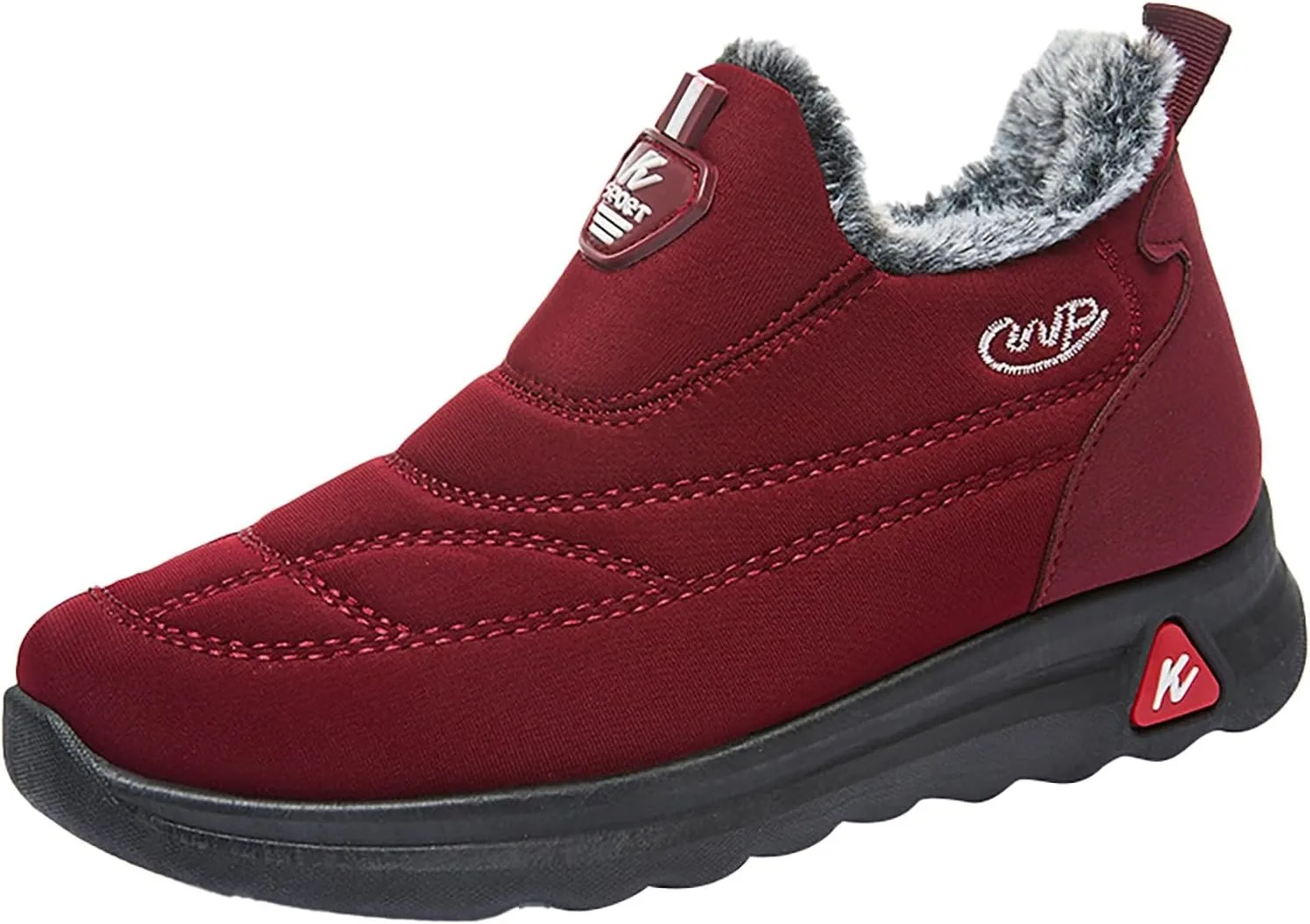 Womens Winter Snow Boots Men Ankle Booties Warm Plush Lined Waterproof Insulated Slip On Winter Walking Shoes